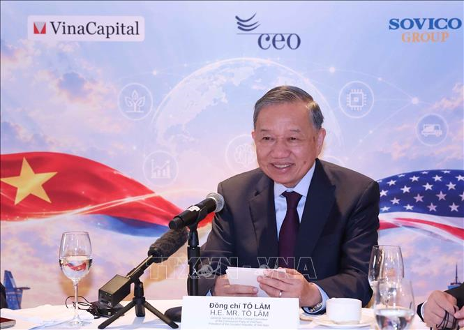 Tổng Bí thư, Chủ tịch nước Tô Lâm dự tọa đàm với các doanh nghiệp lớn của Hoa Kỳ và lãnh đạo định chế tài chính, quỹ đầu tư Hoa Kỳ